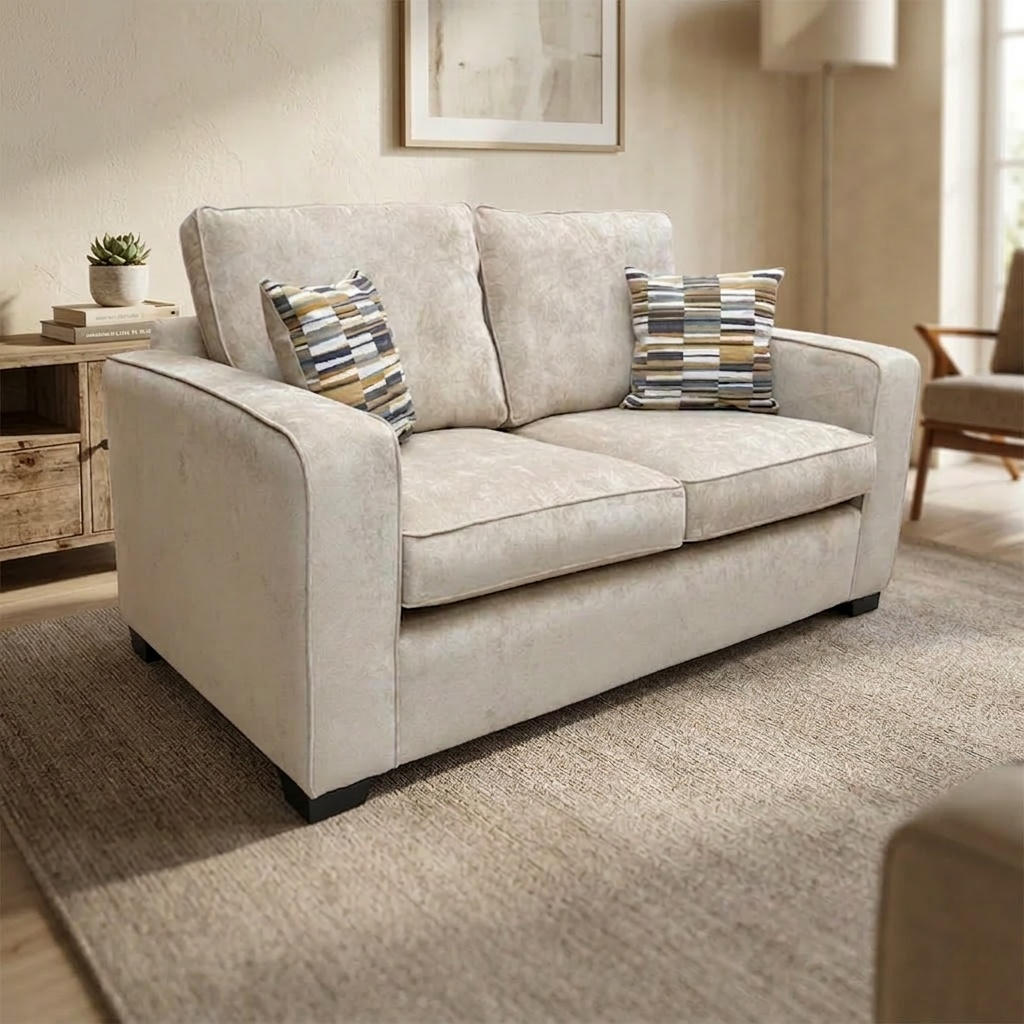 'Abberton' Kingston Cream Fabric 2 Seater Sofa