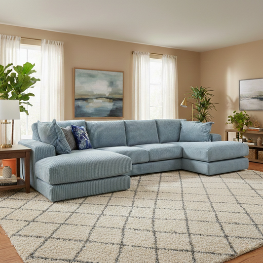 'Rest' Sky Rest Chord Large Double Ended Chaise Sofa