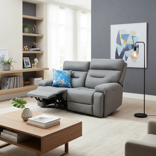 Living Room of the 'Cinemax' 2 Seater Power Recliner Sofa.