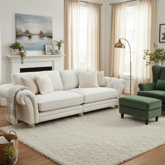 living room of the ‘Cotswold’ Darwin Grand Split Frame Sofa in a room setting.