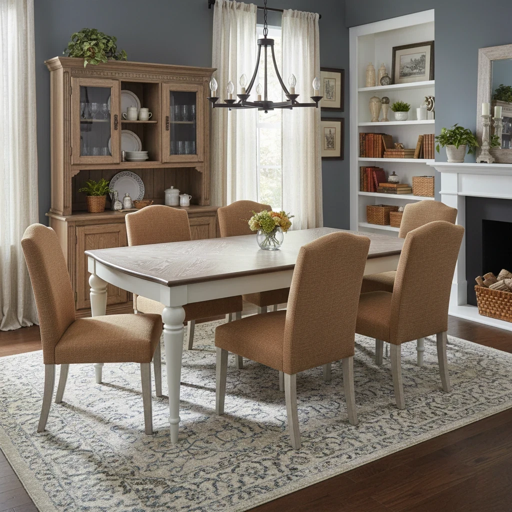 Living Room of the Annecy Extending Dining Table.