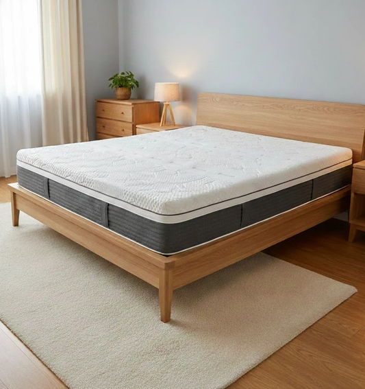 Living Room of the mattress highlighting the premium side wall fabric and "Diamond" branding.