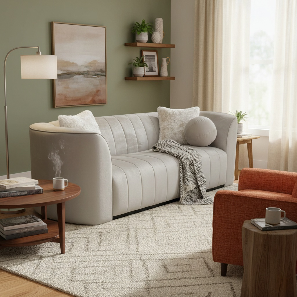 Living room shot of the sofa in a living room setting, showcasing its scale and deep seating.