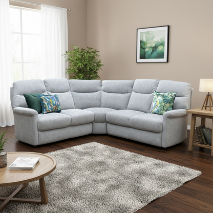 Living room of the Lille corner sofa, showcasing the equal-length chaise design.