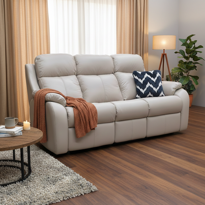 Living room of the back cushions, showing the plush fibre filling designed for maximum lumbar support and comfort.