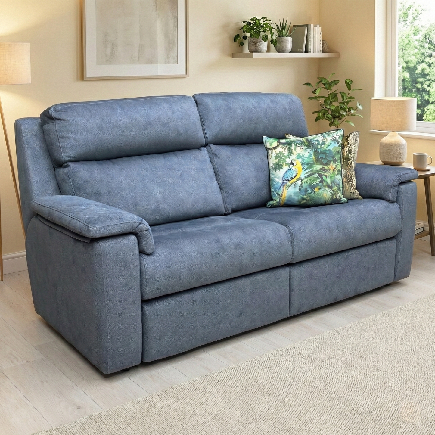 G-Plan ‘Thornbury’ Stingray Indigo Velvet Static 3 Seater Sofa