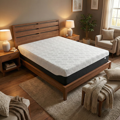 Bedroom short For the Furniture Village TEMPUR ‘Pro Plus’ SmartCool King Size Mattress, showcasing the premium textured cover.