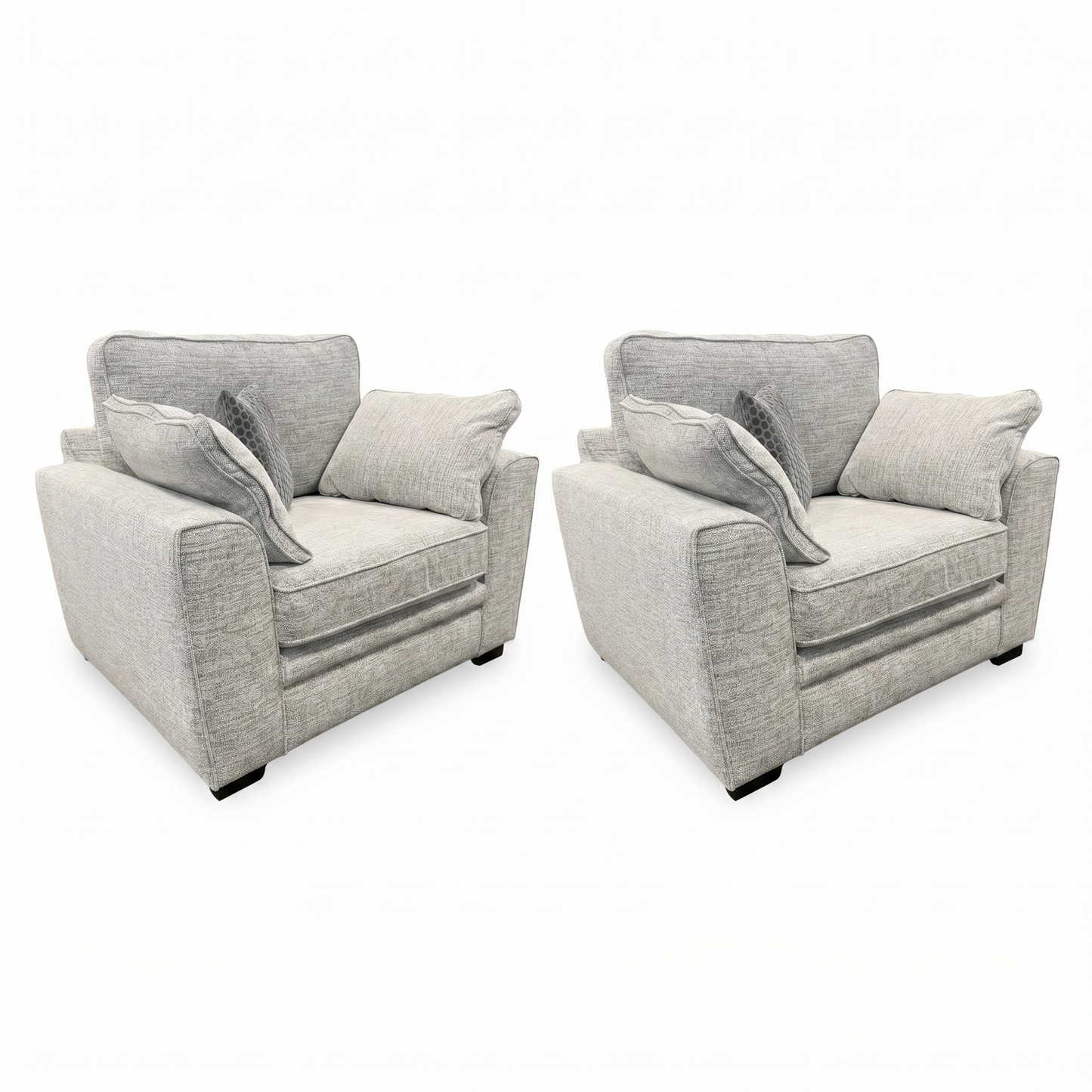 'Chalfont' Sort Grey Woven Fabric Chair - Set of 2