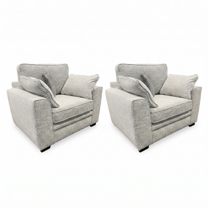 'Chalfont' Sort Grey Woven Fabric Chair - Set of 2