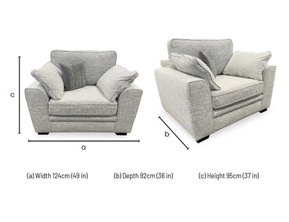 'Chalfont' Sort Grey Woven Fabric Chair - Set of 2