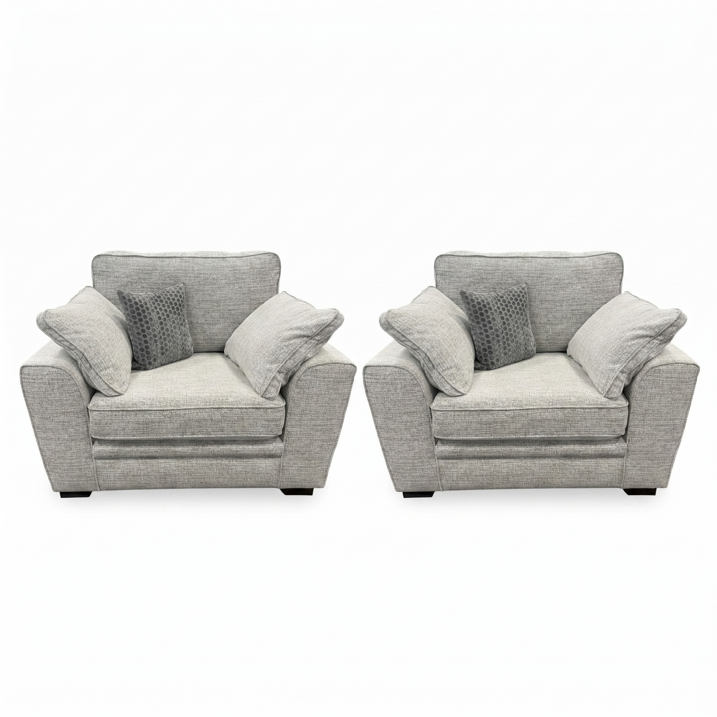 'Chalfont' Sort Grey Woven Fabric Chair - Set of 2