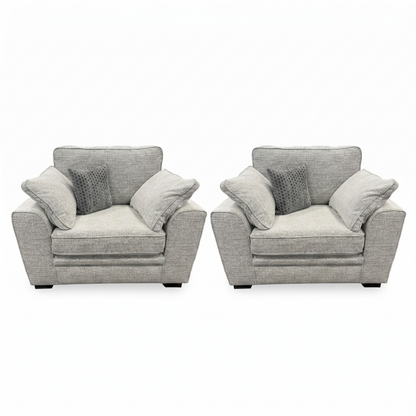 'Chalfont' Sort Grey Woven Fabric Chair - Set of 2