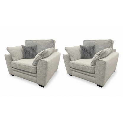 'Chalfont' Sort Grey Woven Fabric Chair - Set of 2
