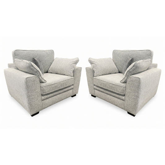 'Chalfont' Sort Grey Woven Fabric Chair - Set of 2