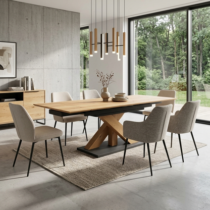 'Aydin' Solid Oak Large 180cm Extending Dining Table