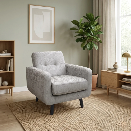 'Oslo' Natural Fabric Armchair