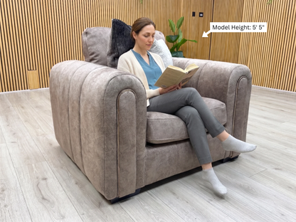'Amara' Chocolate Velvet Armchair
