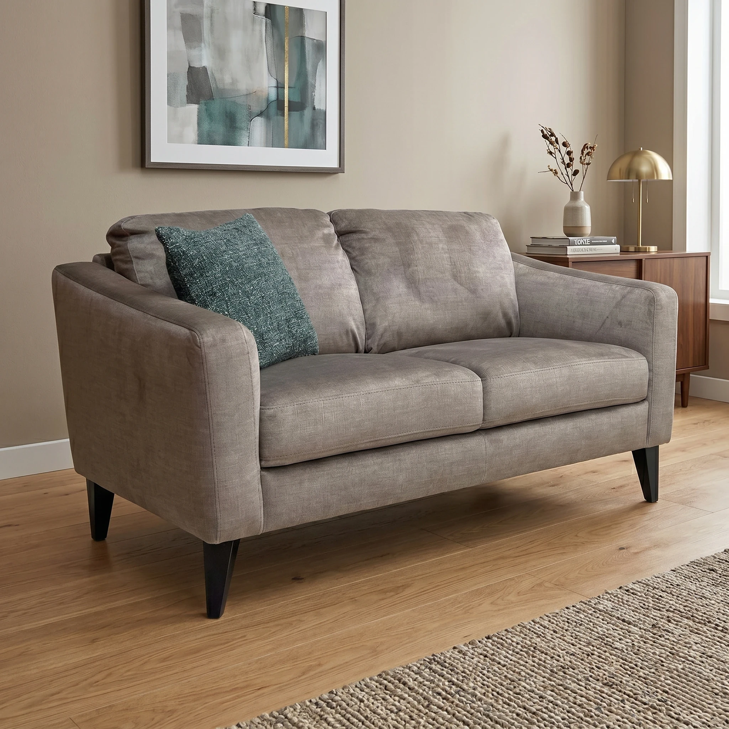 ‘Oslo' Vogue Stone Velvet 2 Seater Sofa