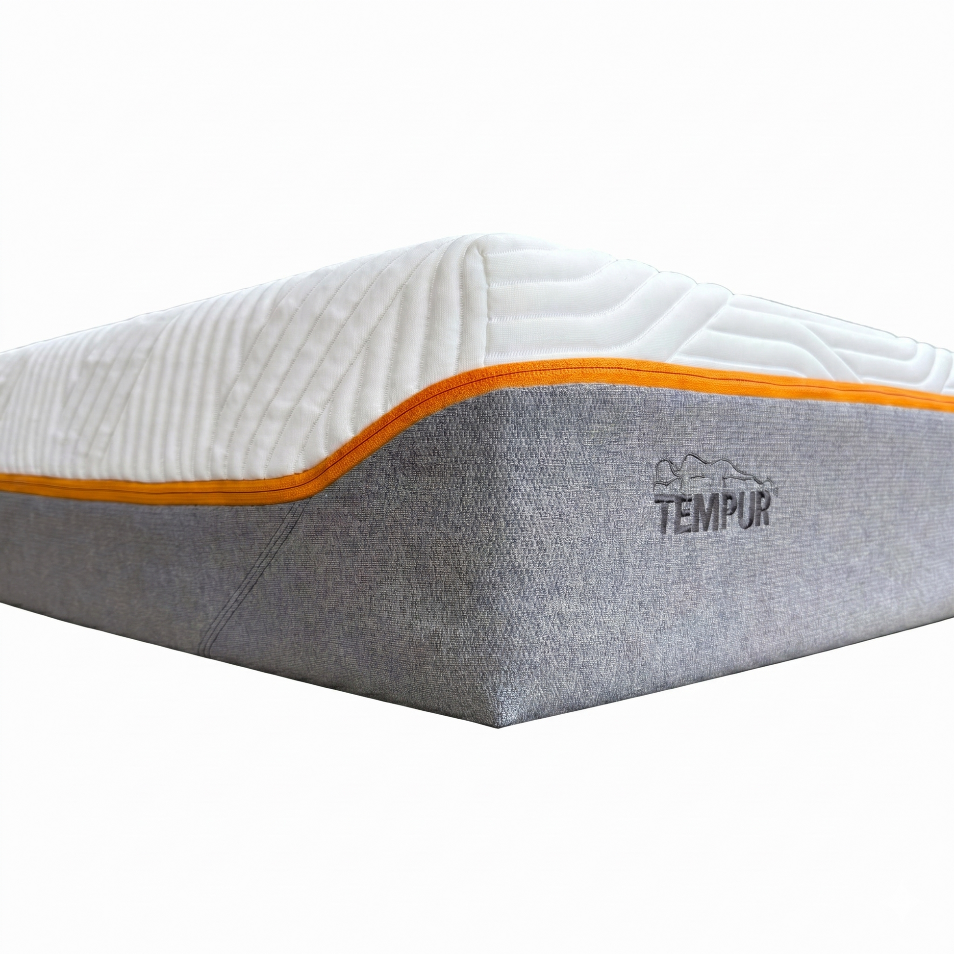 Side profile of the mattress, emphasizing the 25cm height and the structured support layers visible from the side.
