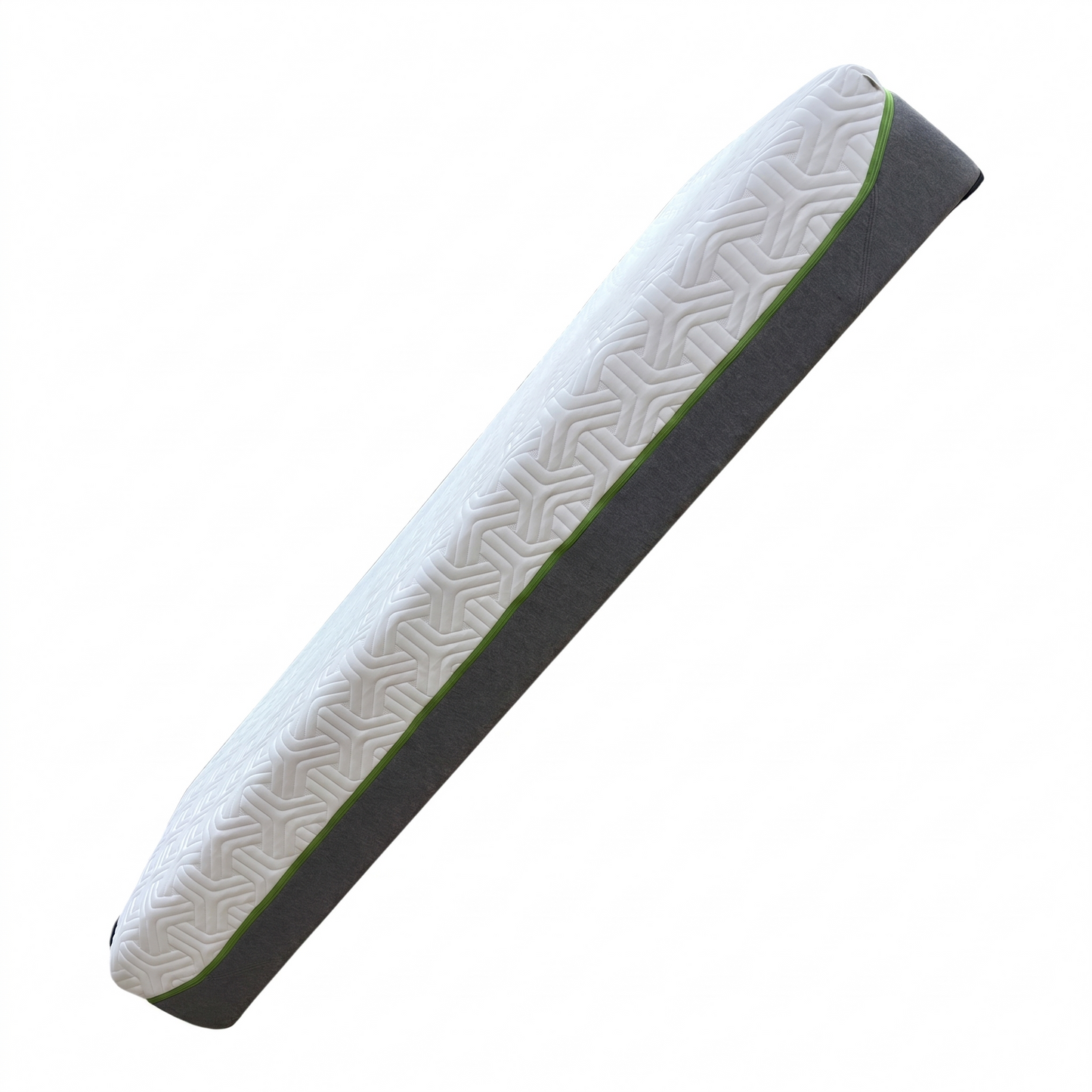 Side profile detail, emphasizing the 25cm height and the reinforced edge support of the hybrid construction.