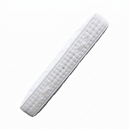 side view of the 4ft small double mattress, showcasing the depth of the mattress and the textured finish of the sleeping surface.