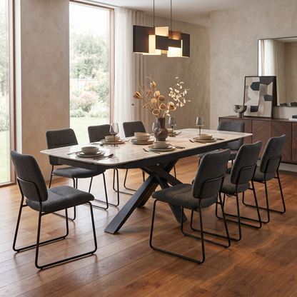 ‘Germain’ Marble Top 180cm Extending Dining Table