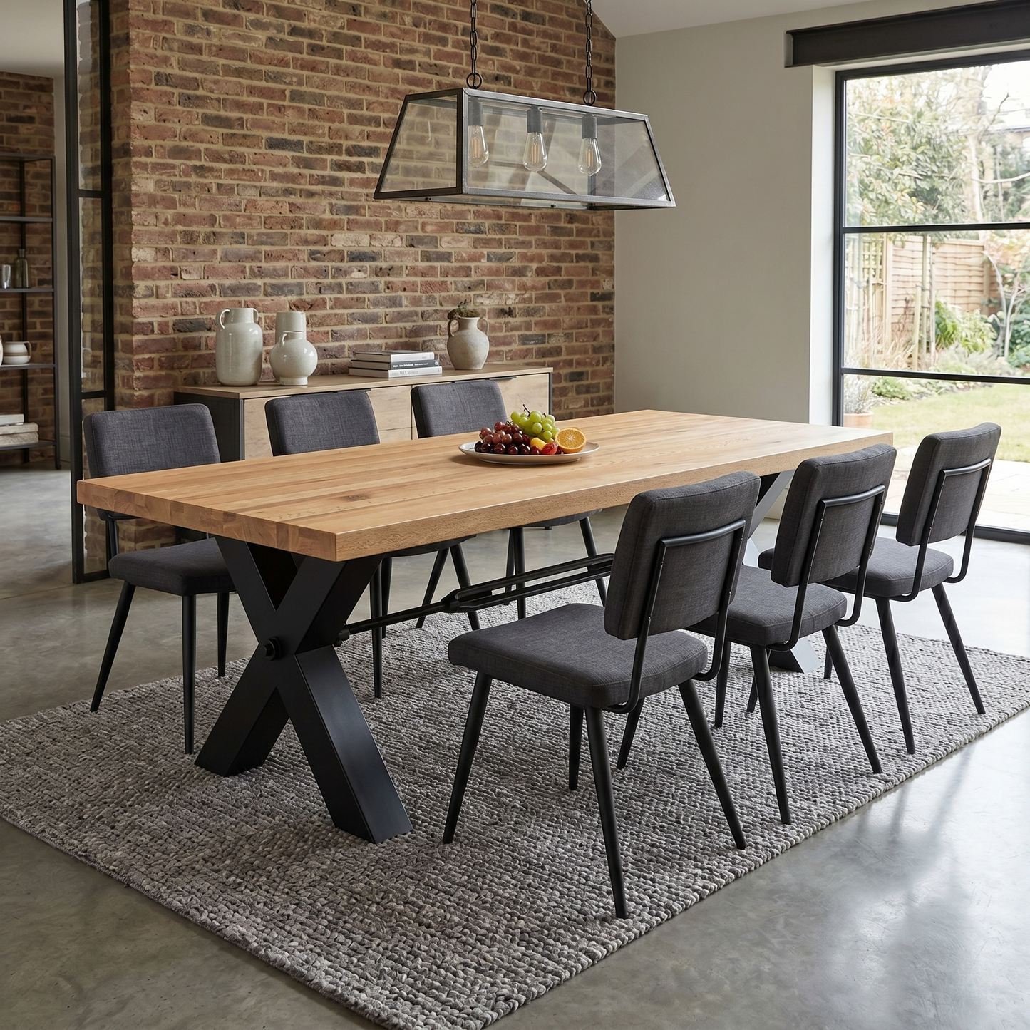 Bodahl ‘Terra’ 1 Oil Solid Oak 240cm Dining Table with Metal Star Base