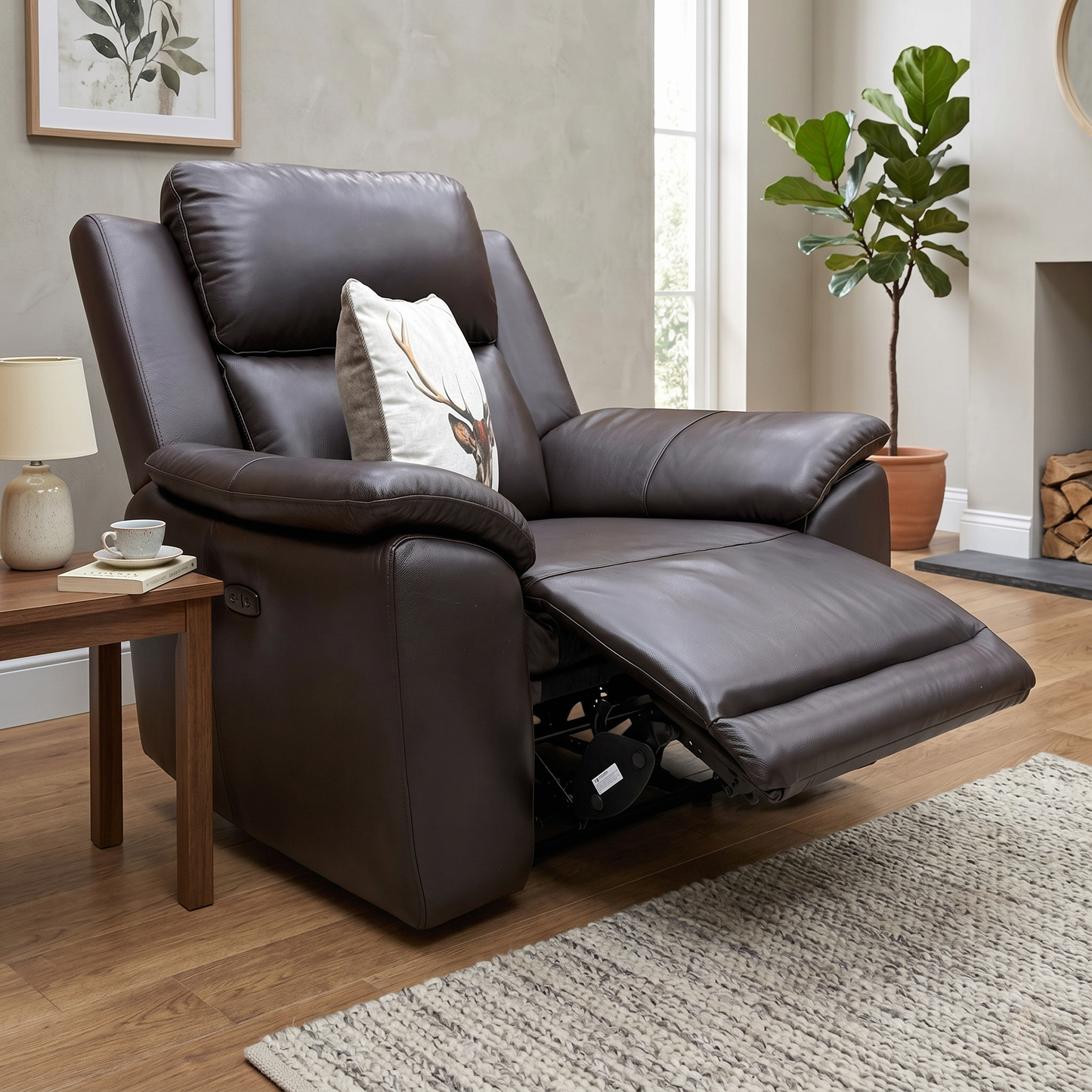 'Utah' Espresso Brown Lx-6413 Power Recliner Chair