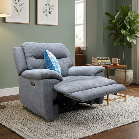 'Touch' Sfa-Pey-R09 Dove Grey Fabric Power Recliner Chair