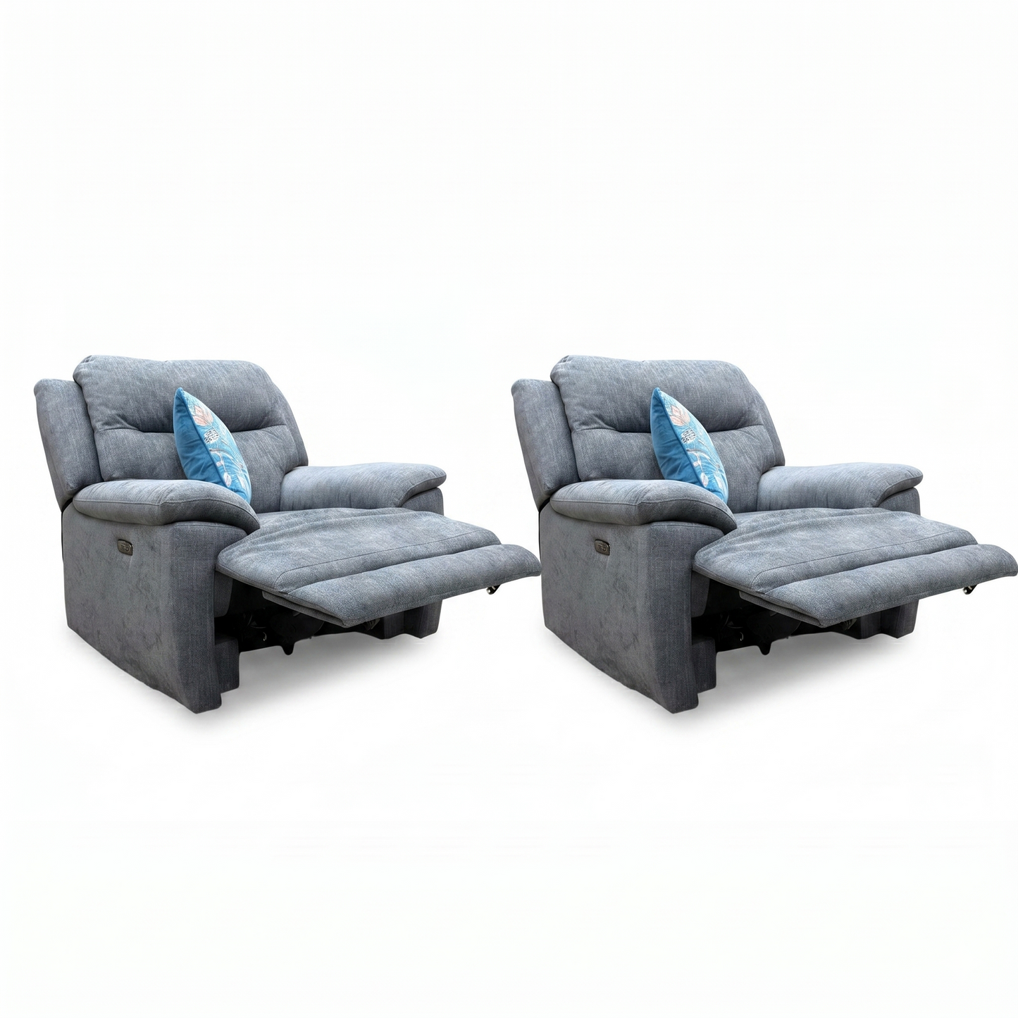 'Touch' Sfa-Pey-R09 Dove Grey Fabric Power Recliner Chair Set
