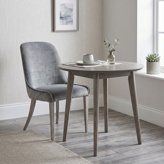 'Dolce' Grey Velvet Dining Chair