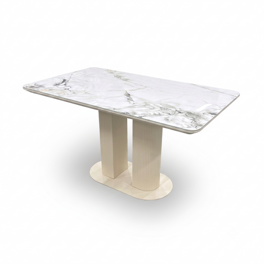 'Avorio' Ceramic Top Fixed Dining Table