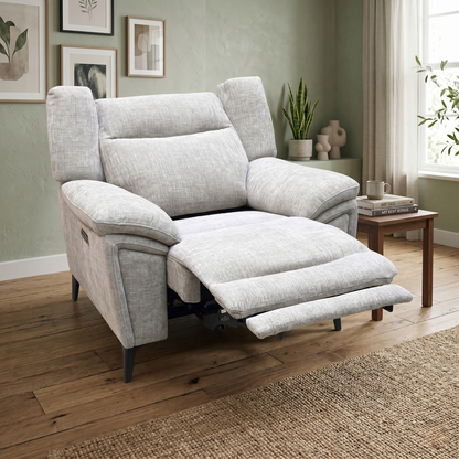‘Panache’ Grey Fabric Power Recliner Chair