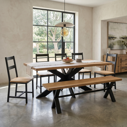 ‘Earth’ Solid Oak 180cm Dining Bench
