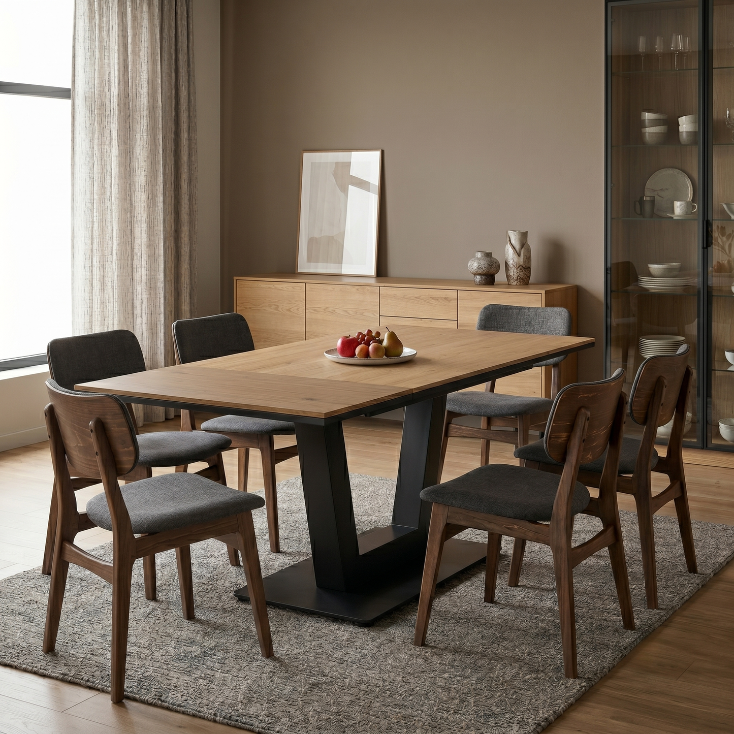 ‘Venus’ Earth Finish 35cm Dining Table Extension Leaf