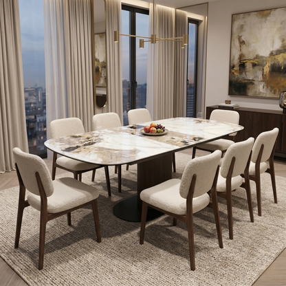 ‘Mekong’ Ceramic Top 160cm Extending Dining Table