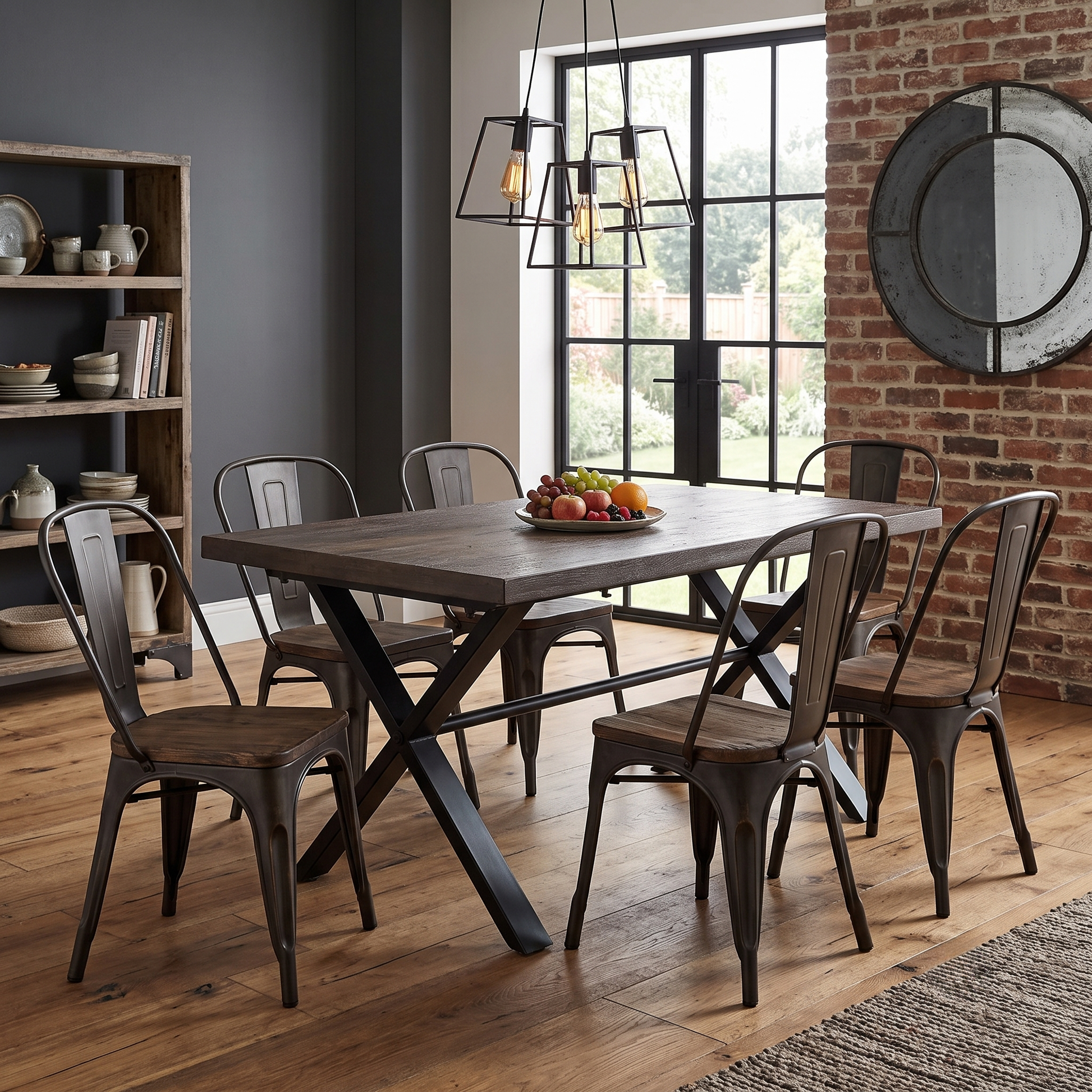 ‘Mars’ Dark Oak Solid Oak Small Dining Table Furniture Village