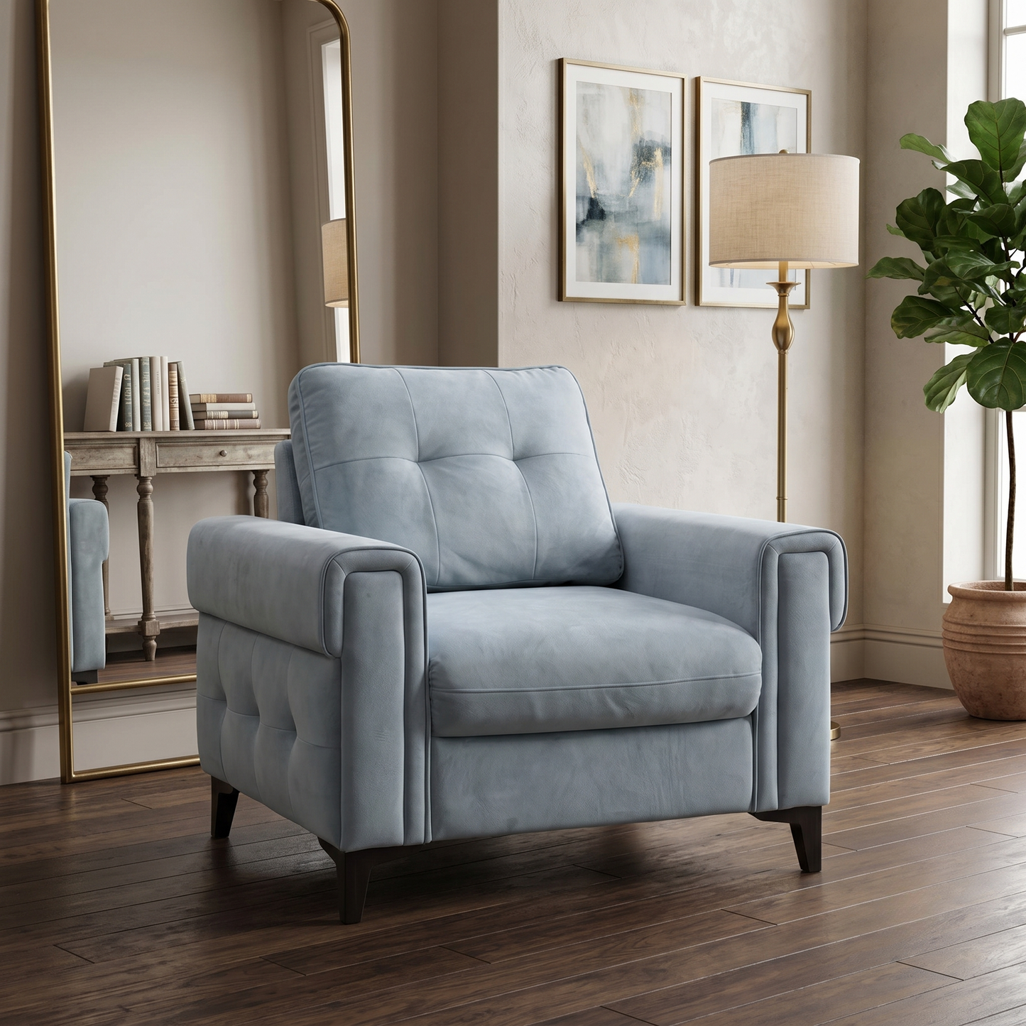 ‘Zoom’ Nappe Velvet Grey Nv-0107 Fabric Armchair