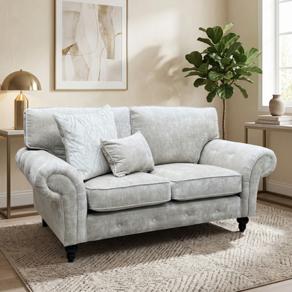 ‘Gillingham’ Beige Chenille Fabric 2 Seater Sofa