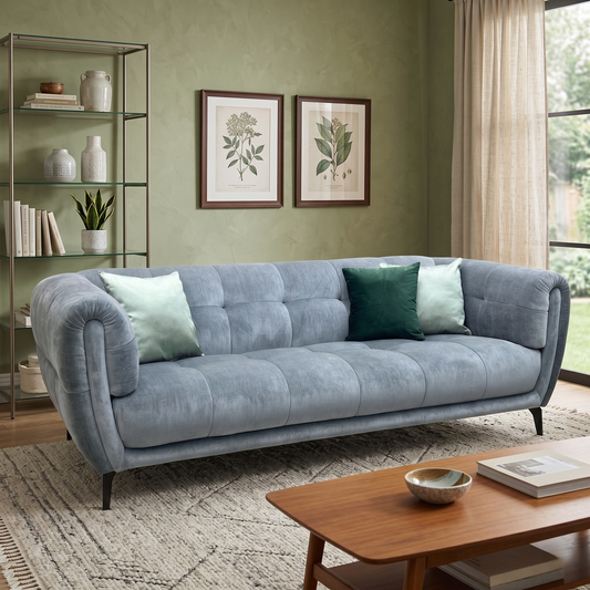 ‘Sienna’ Manhattan Charcoal Grey 58003 Fabric 3 Seater Sofa