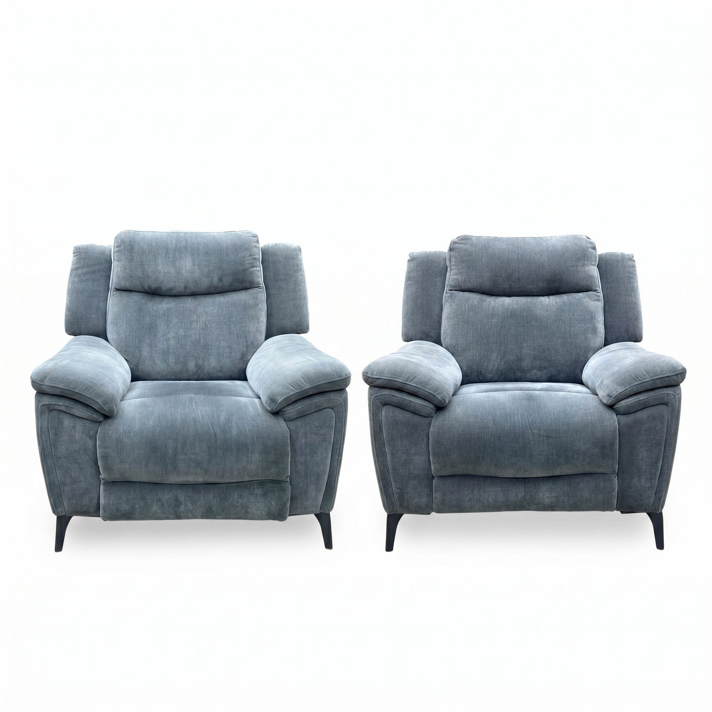 ‘Panache’ Manhattan Charcoal Grey 58003 Fabric Chair & Power Recliner Chair Set