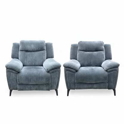 ‘Panache’ Manhattan Charcoal Grey 58003 Fabric Chair & Power Recliner Chair Set