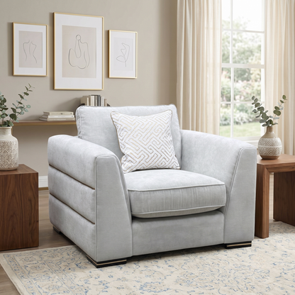 ‘Bellissimo’ Light Grey Fabric Chair