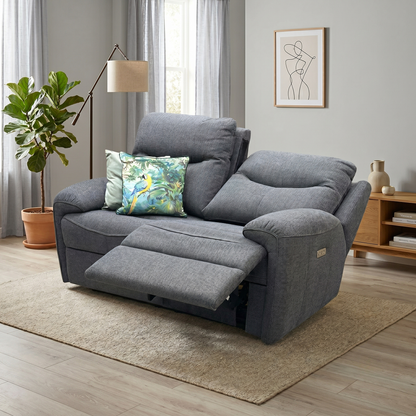 G Plan ‘Amesbury’ A943 Roche Slate Grey Fabric 2 Seater Power Recliner Sofa