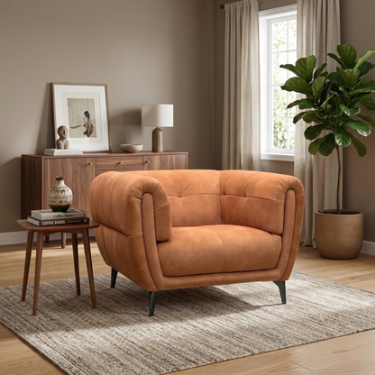 ‘Sienna’ Dexter Pumpkin 43509 Fabric Armchair