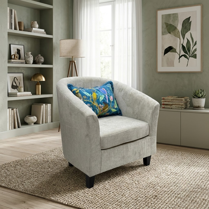 'Regal' Natural Fabric Tub Chair