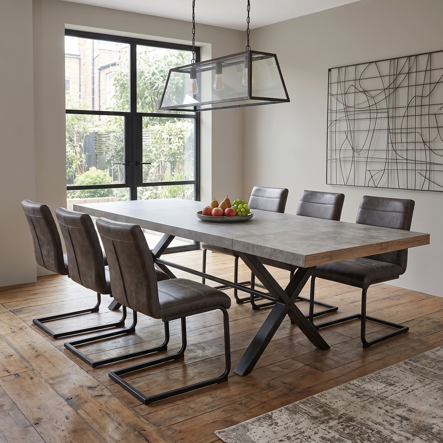 ‘Moon’ 50cm Extension Leaf for X Shaped Legs Dining Table