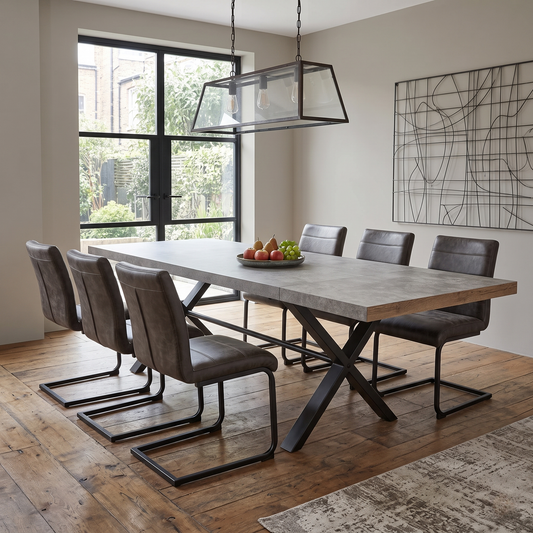 ‘Moon’ 50cm Extension Leaf for X Shaped Legs Dining Table