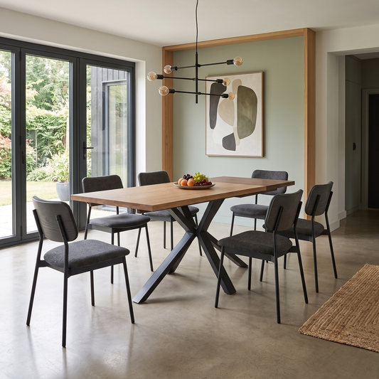 ‘Earth' Solid Oak 35cm Extension Leaf for Star Base Dining Table Furniture Village