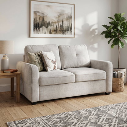 ‘Karen’ Beige Fabric 2 Seater Sofa Bed